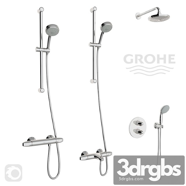 Grohe Grohtherm 1000 Thermostat Set 3dsmax Download - thumbnail 1