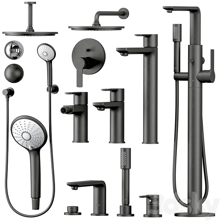 GROHE Linear Set 1 3DS Max Model - thumbnail 3
