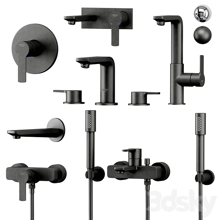 GROHE Linear Set 2 3DS Max Model - thumbnail 1