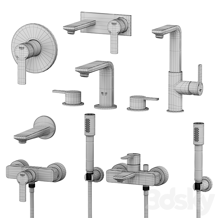 GROHE Linear Set 2 3DS Max Model - thumbnail 2