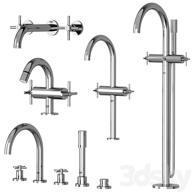 Grohe set 2 Atrio 3DS Max Model - thumbnail 2