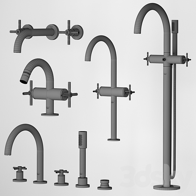 Grohe set 2 Atrio 3DS Max Model - thumbnail 6