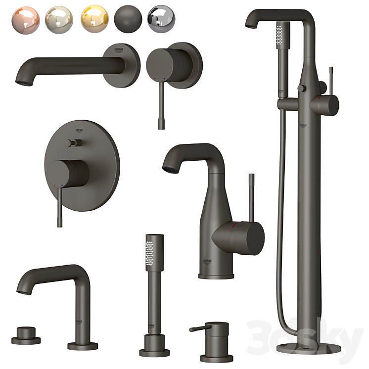 Grohe set 3 Essence 3DS Max Model - thumbnail 3