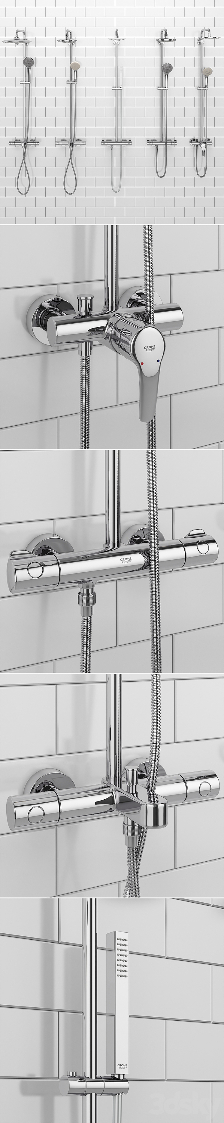 GROHE shower systems | Euphoria set 33 3DS Max - thumbnail 2