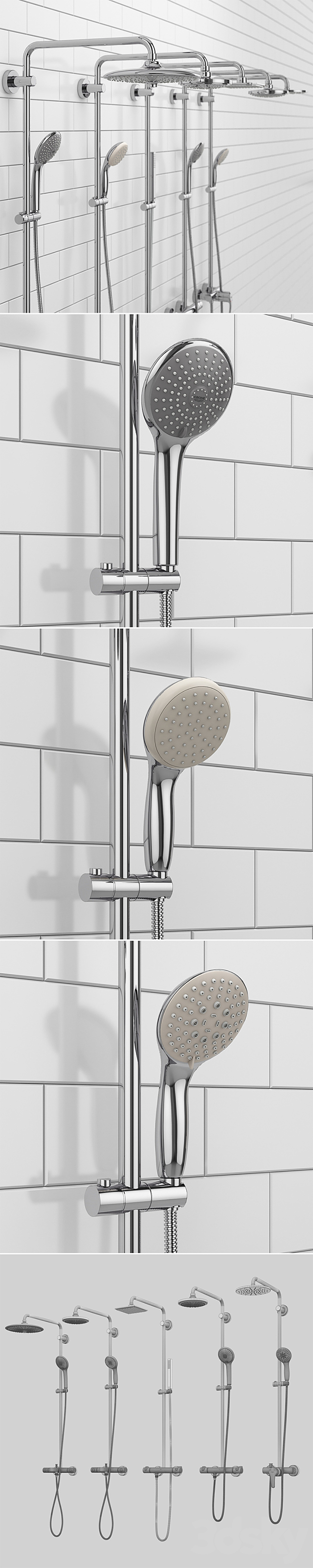 GROHE shower systems | Euphoria set 33 3DS Max Model - thumbnail 3