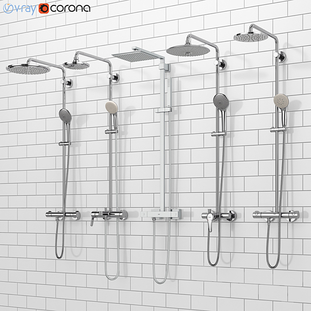 GROHE shower systems | Euphoria set 34 3ds Max - thumbnail 1