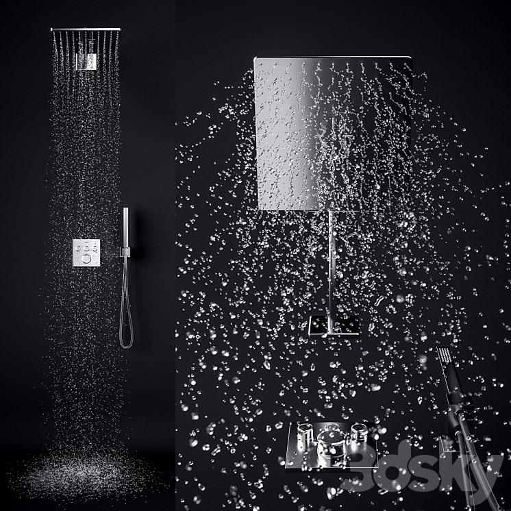 Grohe SmartControl Cube Shower System 3DS Max - thumbnail 1