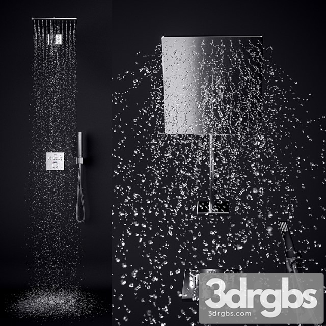 Grohe SmartControl Cube Shower System 3dsmax Download - thumbnail 1