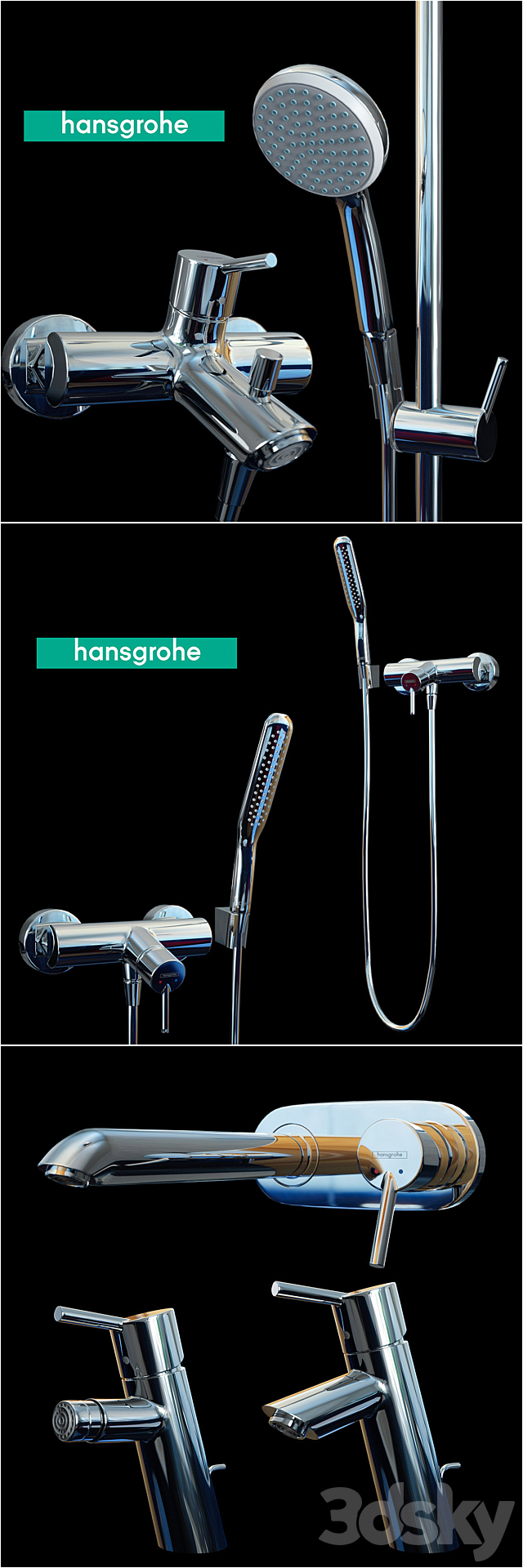 Hansgrohe _ Talis S2 3DS Max Model - thumbnail 2