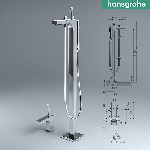 Hansgrohe Citterio 3ds Max - thumbnail 1