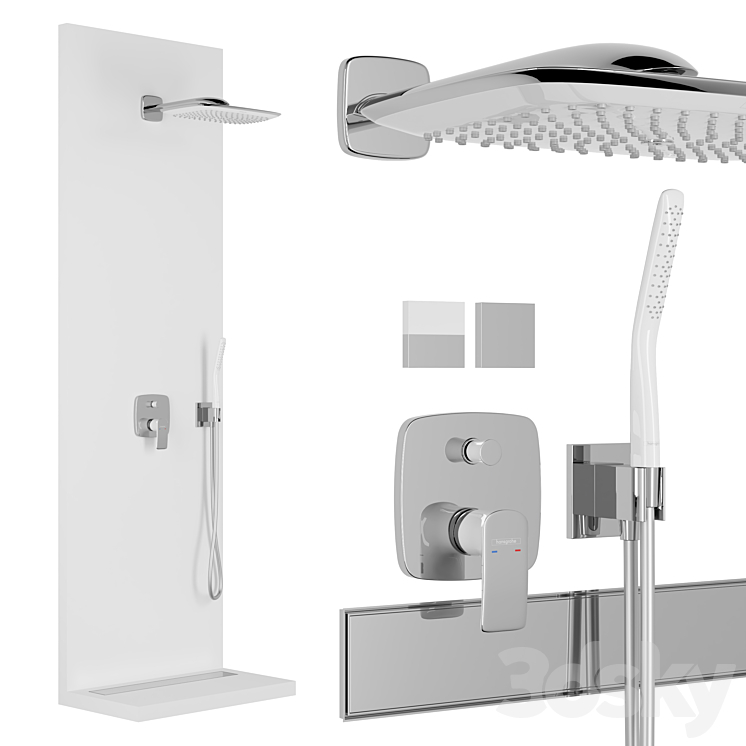 Hansgrohe Puravida Shower Set 3DS Max - thumbnail 2