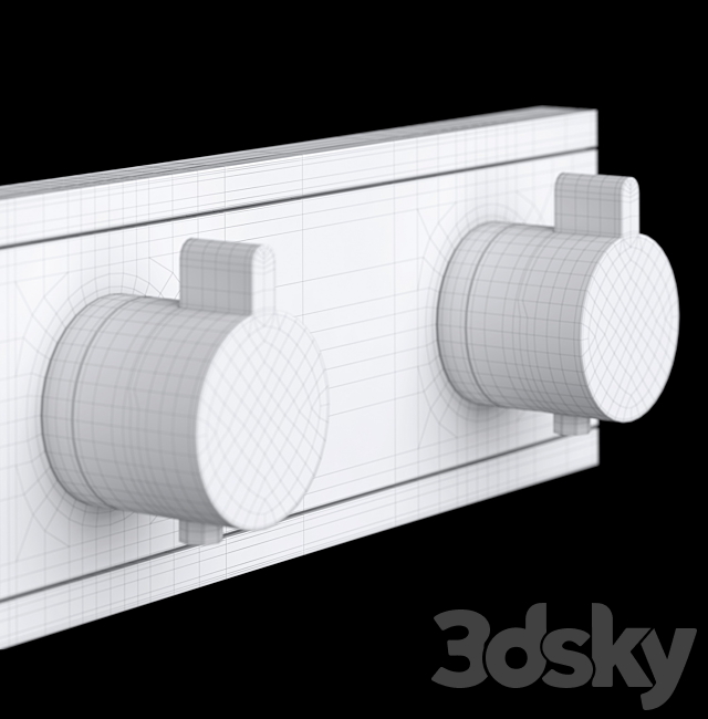 Hansgrohe RainSelect Thermostat 3DS Max Model - thumbnail 6