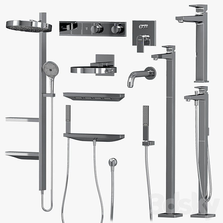 Hansgrohe set Rainfinity Metropol 3DS Max - thumbnail 1