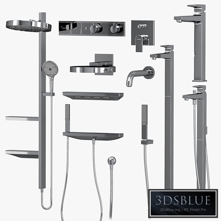 Hansgrohe set Rainfinity Metropol 3DS Max - thumbnail 3