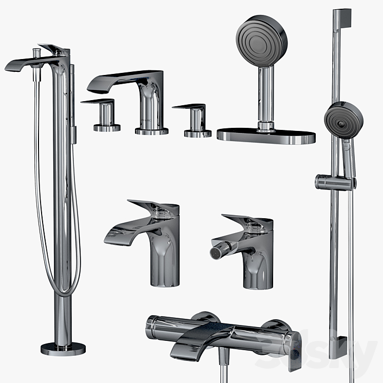 Hansgrohe set | Vivenis | 3DS Max - thumbnail 2