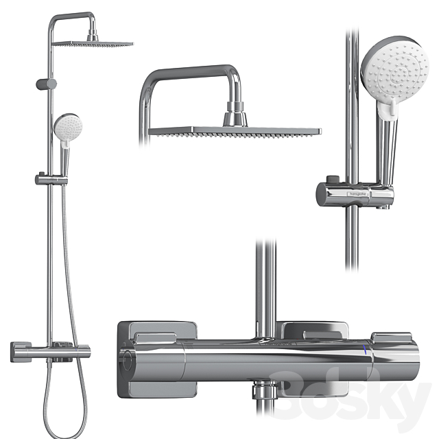 Hansgrohe set Vivenis Talis 3ds Max - thumbnail 2