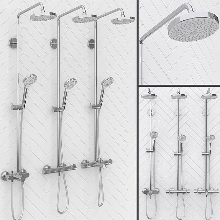 HANSGROHE shower systems | Croma Select S 180 3DS Max - thumbnail 1