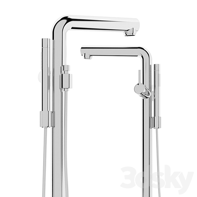 HANSGROHE TALIS S single lever bath mixer 72412000 3DS Max Model - thumbnail 3