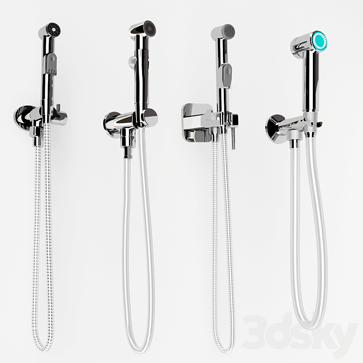 Hygienic shower collection 3DS Max - thumbnail 1