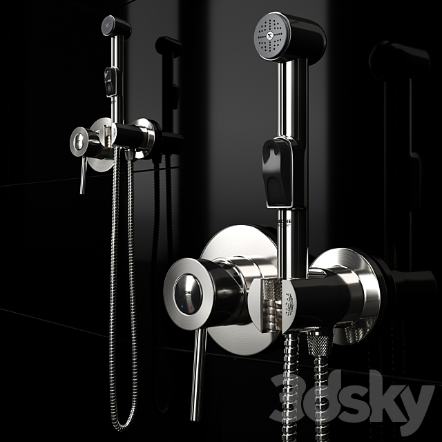 Hygienic shower Grohe BauClassic 124434 3DS Max Model - thumbnail 1