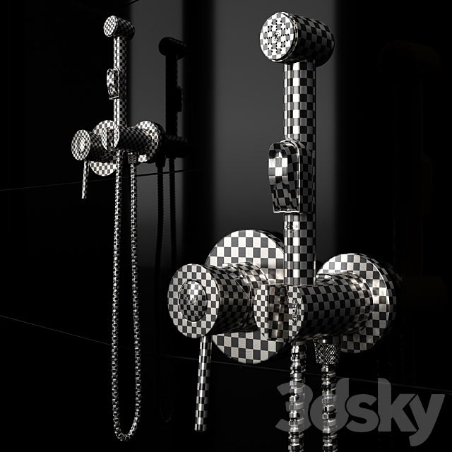 Hygienic shower Grohe BauClassic 124434 3DS Max Model - thumbnail 2