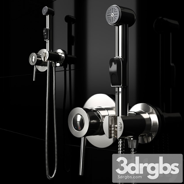 Hygienic Shower Grohe BauClassic 124434 3dsmax Download - thumbnail 1