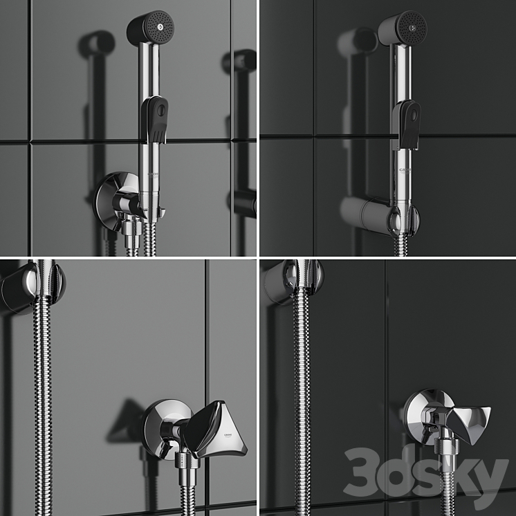 Hygienic shower GROHE Trigger Spray 3DS Max - thumbnail 2