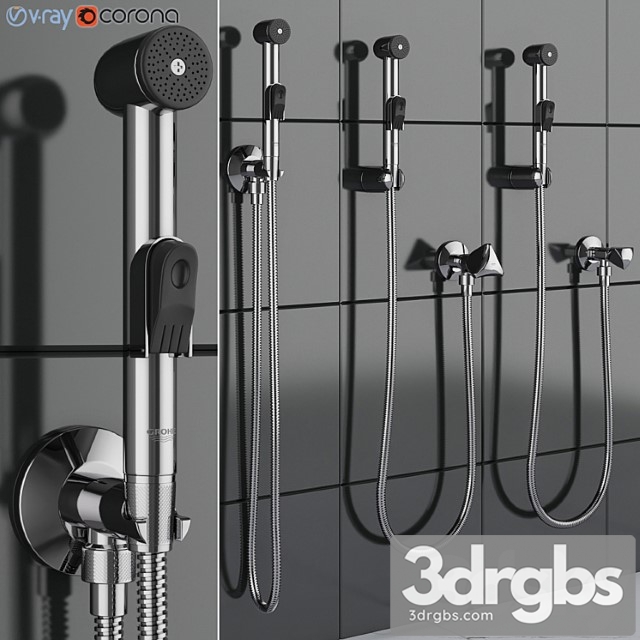 Hygienic Shower Grohe Trigger Spray 3dsmax Download - thumbnail 1