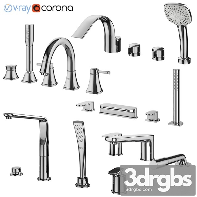 Inset bath mixers set 132 (ravak, grohe, ideal standard) - thumbnail 1