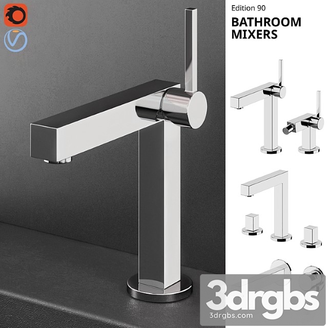 Keuco Edition 90 Faucets 3dsmax Download - thumbnail 1