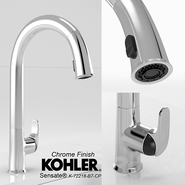 KOHLER Sensate Touch Faucet 3DS Max Model - thumbnail 2