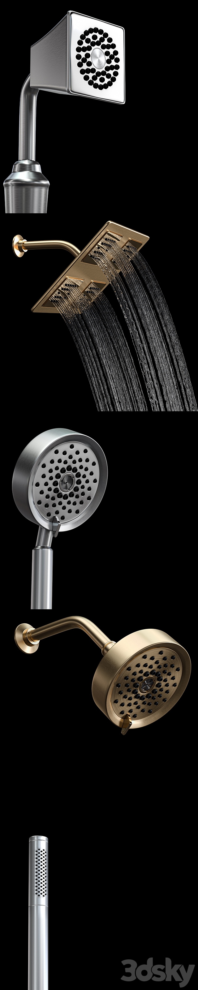 kohler shower set 3DS Max Model - thumbnail 3