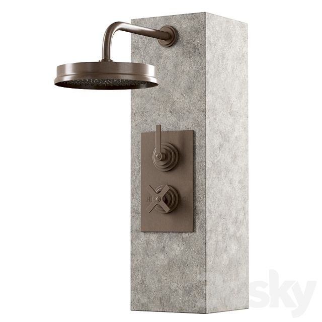 Landmark pure urban shower by Samuel Heath _ Shower faucet 3DS Max Model - thumbnail 2