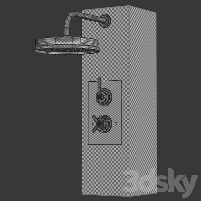 Landmark pure urban shower by Samuel Heath _ Shower faucet 3DS Max Model - thumbnail 5