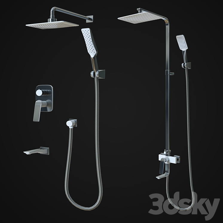 LeMark Allegro Shower Set 3DS Max - thumbnail 1