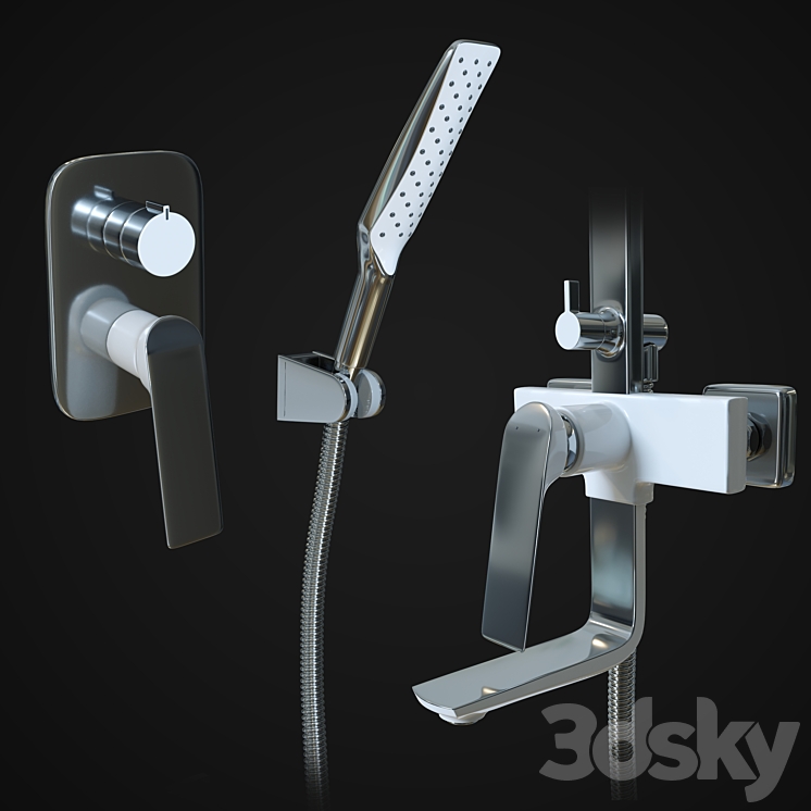 LeMark Allegro Shower Set 3DS Max - thumbnail 2