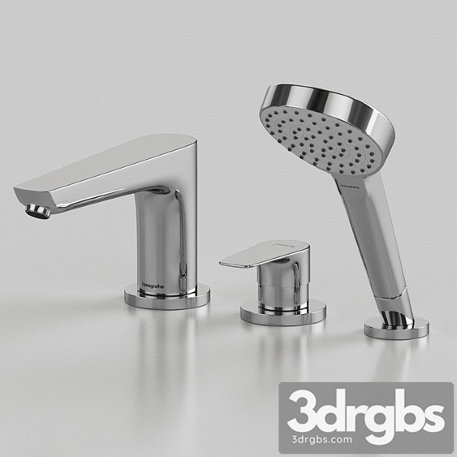 Mixer Hansgrohe Talis E 71731000 on the side of the Bathtub 3dsmax Download - thumbnail 1