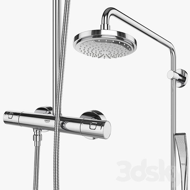 Mixers and showers GROHE | Veris set 70 3DS Max Model - thumbnail 2