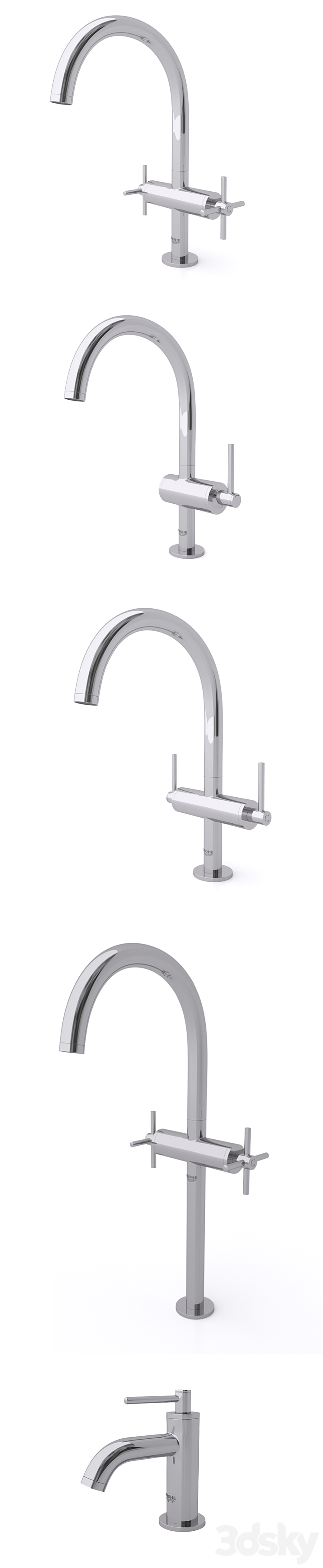 Mixers Grohe Atrio New SET 1 3DS Max - thumbnail 2