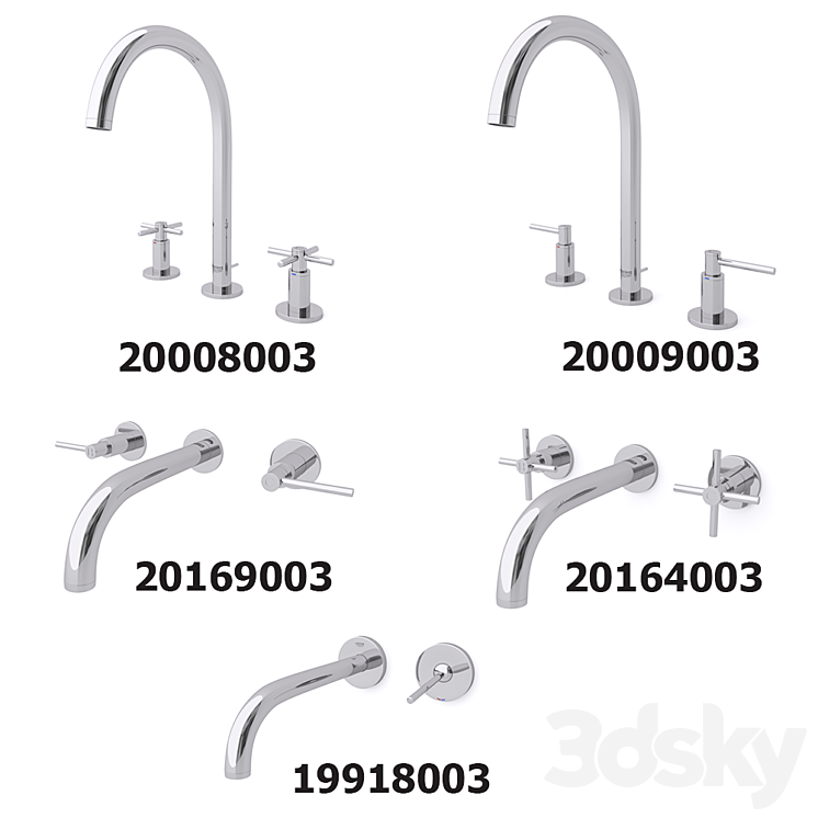 Mixers Grohe Atrio New SET 2 3DS Max - thumbnail 1