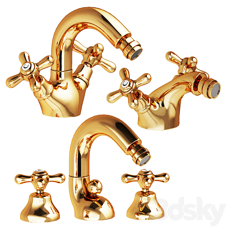 Nicolazzi Nuova Brenta faucets for bidets 3DS Max Model - thumbnail 1