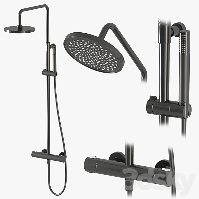 Nobili Liquid shower and faucets set 3DS Max Model - thumbnail 5