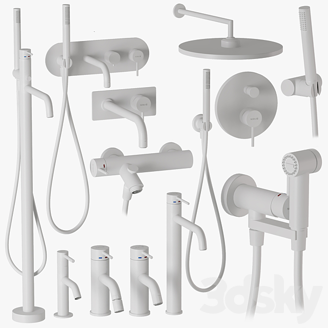 Nobili Live Showers and faucets set 3DS Max Model - thumbnail 3