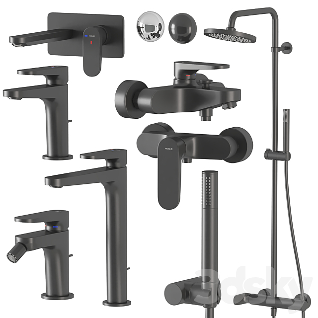 Nobili YOYO shower and faucet set 3ds Max - thumbnail 1