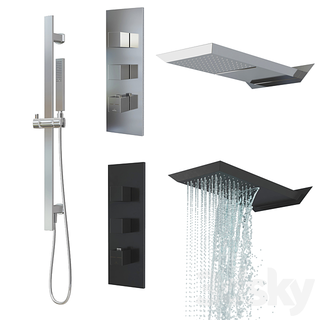 Noken set OXO Showers Taps 3ds Max - thumbnail 1