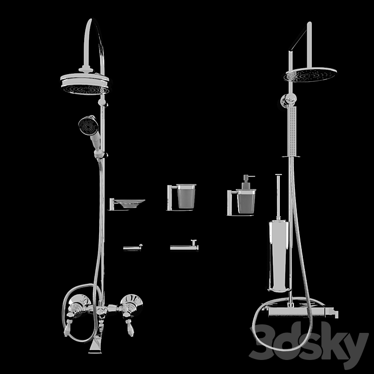 Olympia Catalogo ImperoStyle showers and bathroom accessories 3DS Max - thumbnail 2