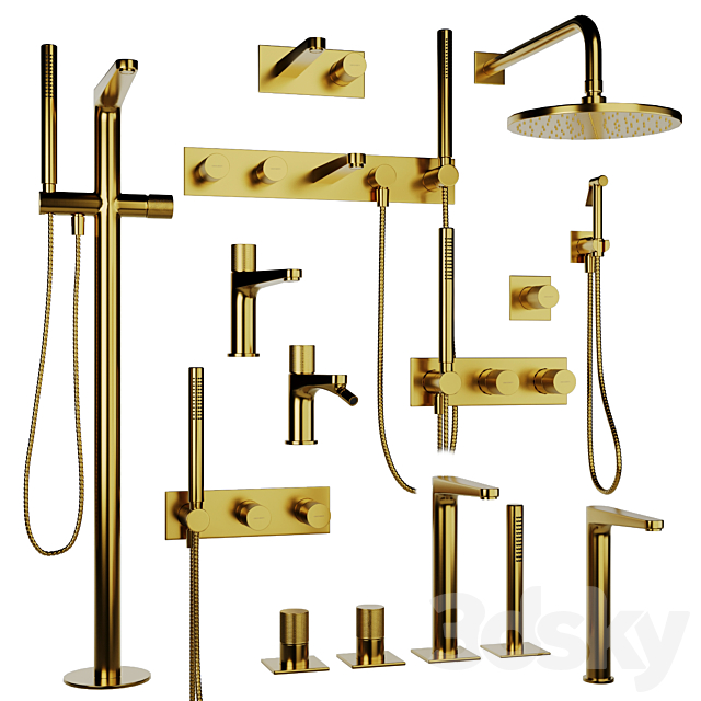 Omnires bathroom faucet set 3ds Max - thumbnail 1