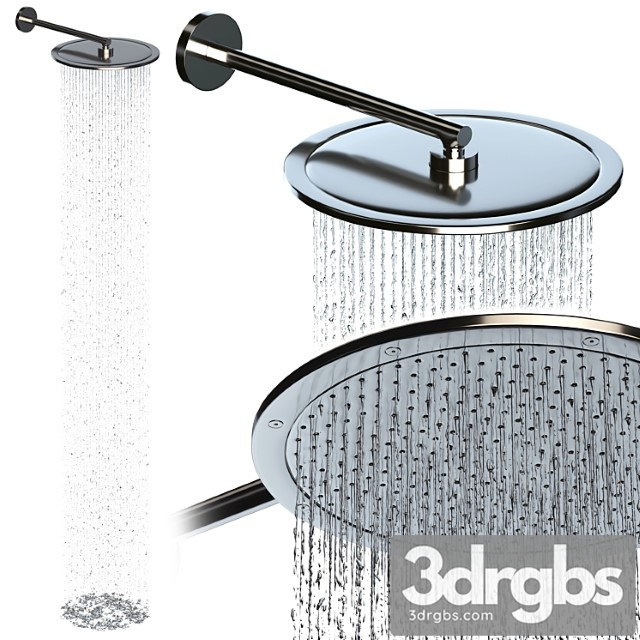 Overhead Shower 350 1 Jet With Shower Arm 3dsmax Download - thumbnail 1