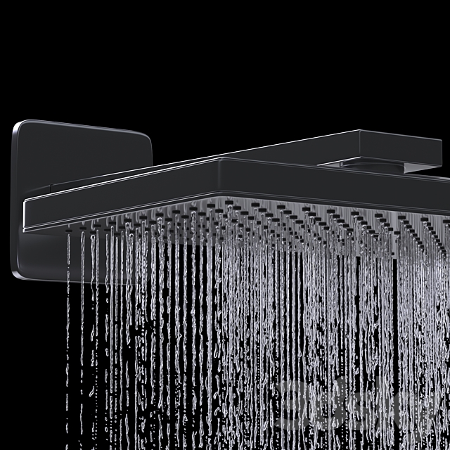 Overhead shower 460 300 1 jet 3ds Max - thumbnail 3