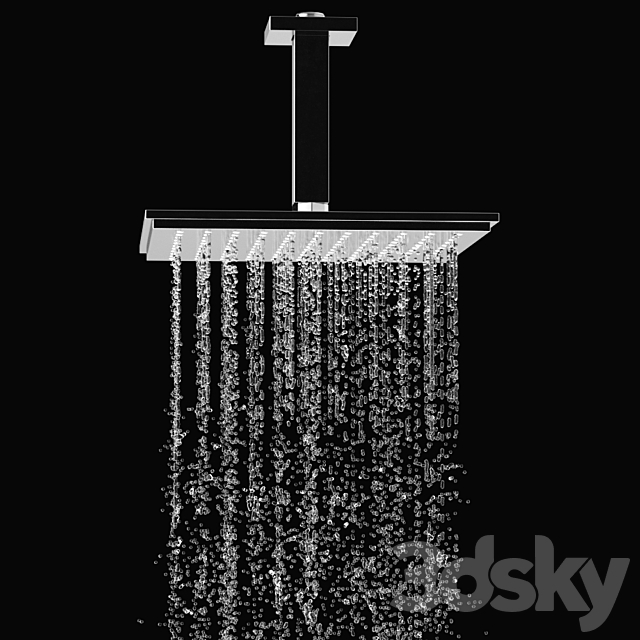 Overhead shower Grohe Rainshower Allure 3DS Max Model - thumbnail 2